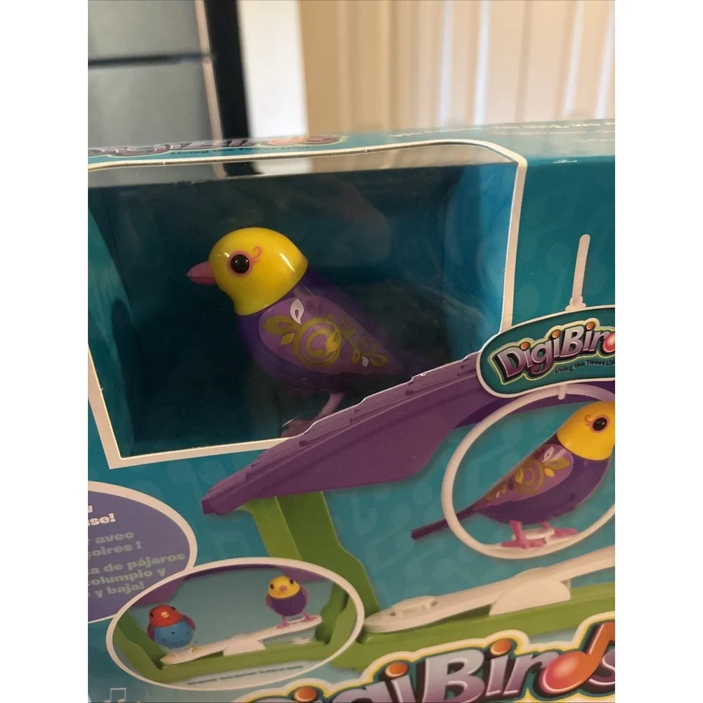 Rare SEALED Digi Birds Singing Bird W/ Swing & See-saw Birdhouse Set Series 1